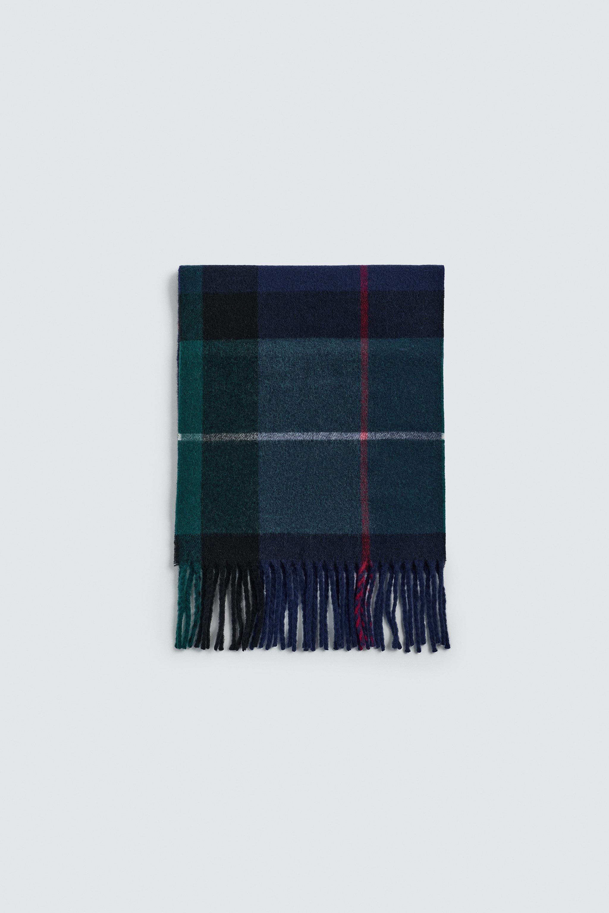 WOOL BLEND PLAID SCARF AARON LEVINE X ZARA